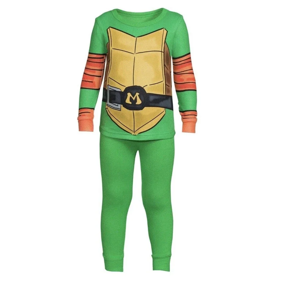 Teenage Mutant Ninja Turtles 2 PC Long Sleeve Tight Fit Pajama Set Boy 5T